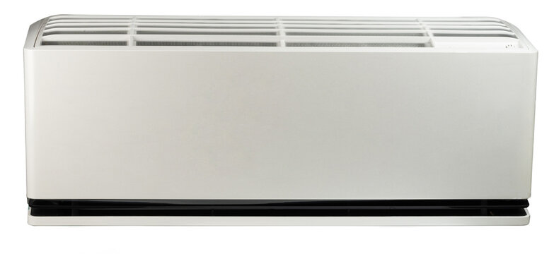 Split air conditioner wall unit isolated on  white studio background