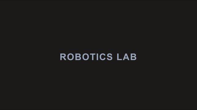 Robotics lab motion title sequence with animated reveal animation 4k technology innovation engineering
