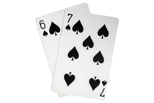 Playing cards meme six seven spades overlapping consecutive symbols
