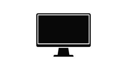 Fototapeta premium Vector illustration of computer monitor icon on a transparent background