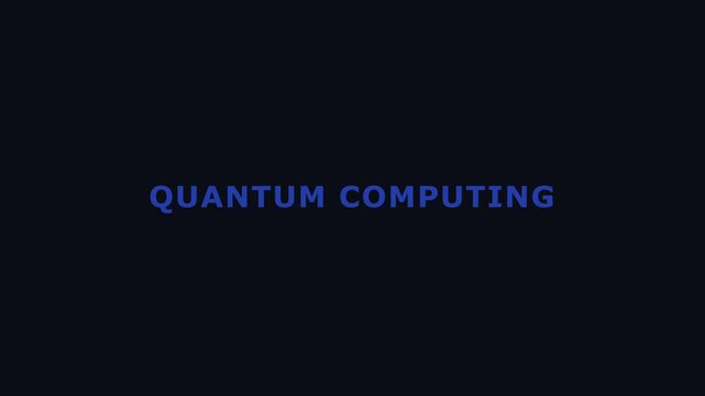 Creepy crawly and quantum computing text animation on dark 4k background, for tech presentations, motion typography