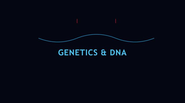 Genetics dna minimalist motion title sequence for scientific research and biotechnology presentations animation 4k
