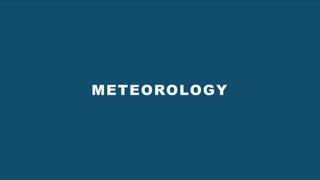 Meteorology title card for weather forecast and science educational presentations animation 4k