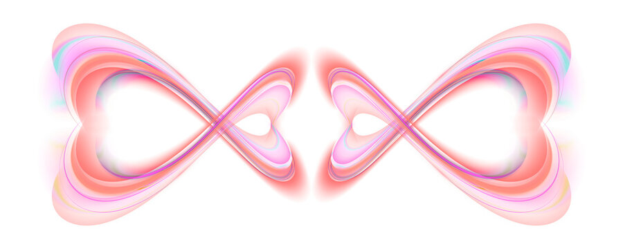 Abstract Infinity Light Trail, Neon Loop Energy Effect, Futuristic Glowing Line isolated transparent PNG 