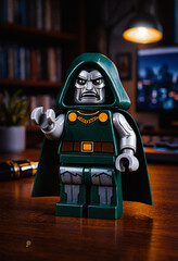 Fototapeta premium LEGO Marvel Figure, Doctor Doom (Victor Von Doom), Avengers Doomsday Character Collectible Macro Close-Up, London, England - August 2026
