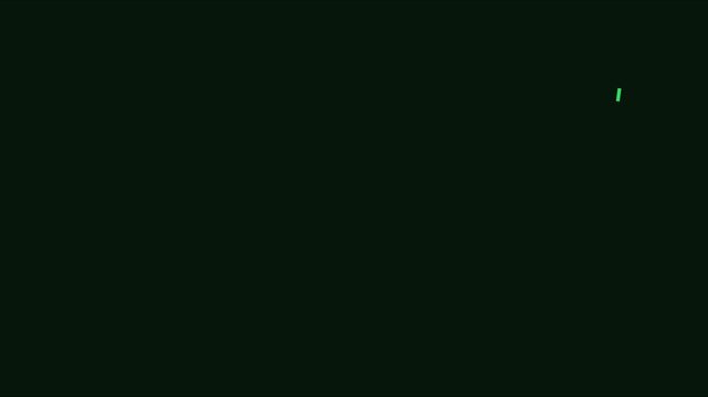 Minimalist green sine wave animation on 4k black background, abstract digital motion for technology and science data visualization