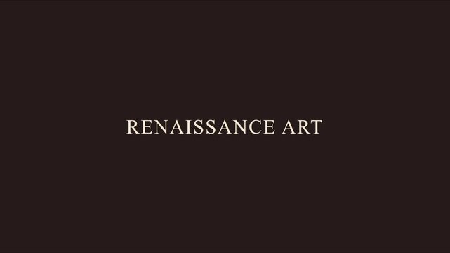 Renaissance title card motion for historical documentaries and educational presentations animation 4k