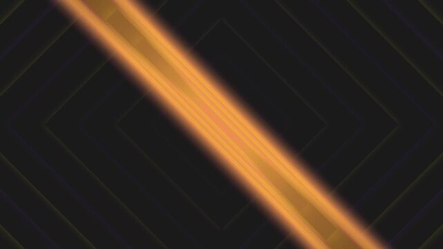 Abstract glowing diagonal light streaks crossing dark geometric patterned background dynamic modern digital motion graphic design with geometric square patterns