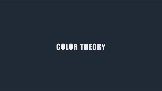 Color theory minimalist typography title card for and education projects animation 4k learning