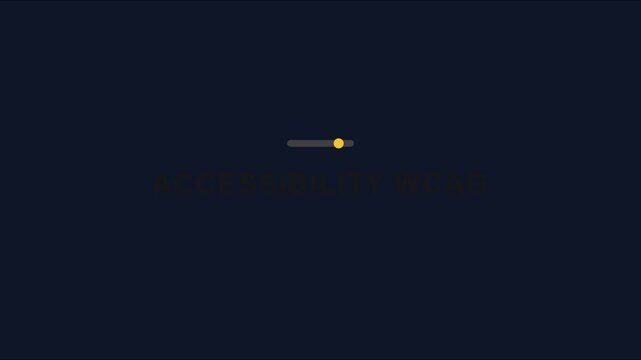 Accessibility wcag compliance progress bar animation for web and digital inclusion projects 4k loading