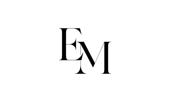 EM Monogram Logo Vector Set &ndash; Minimalist Letter EM & ME Initials Collection