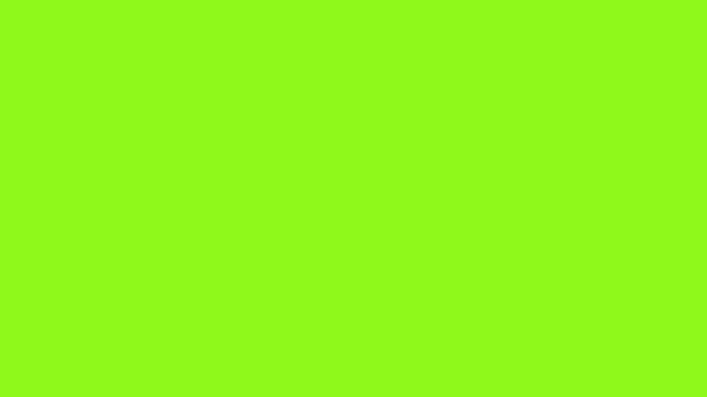 Torn cloth fabric reveal animation effect isolated on green screen background