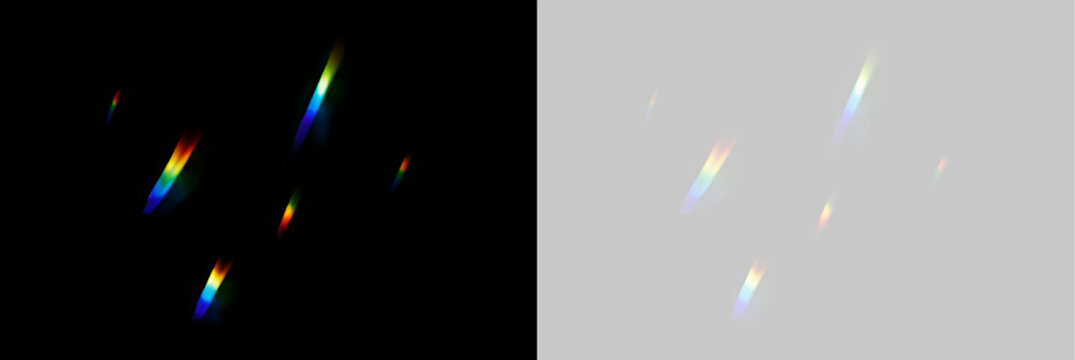 Spectrum Crystal Rainbow Refraction with Holographic Prism Light, Iridescent Overlay and Transparent Optical Glow for Modern Abstract Artwork