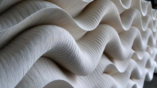 Abstract Wavy Textured Surface in Muted Tones Create a Unique Pattern