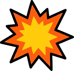 Obraz premium Yellow Starburst Badge Icon on White Background, Abstract Golden Star Burst Vector Illustration for Sale, Award, Price Tag, Business, Sticker, Label, and Decorative Design Element