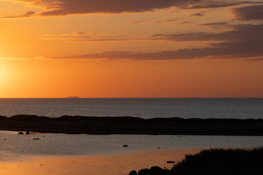 Golden hour at the Besser Rev on the remote Danish island of Samso.