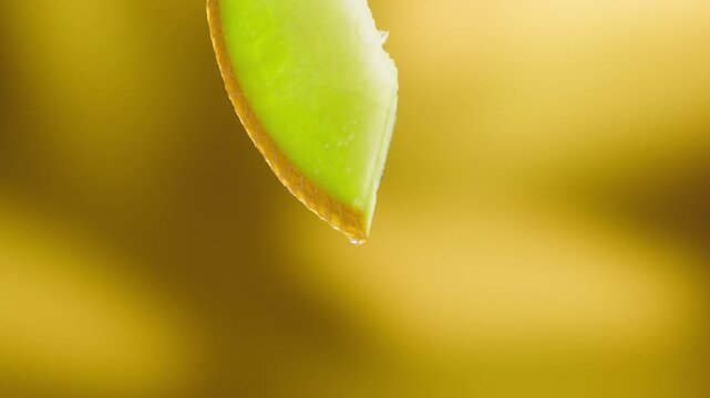 Melon texture, fresh yellow or orange fruit surface close-up background