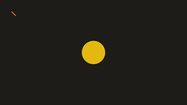 Minimalist yellow circle animation on dark 4k background, for motion and, abstract dark background, motion abstract