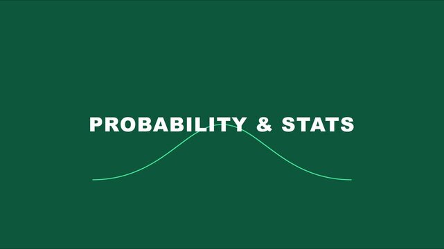 Probability and stats bell curve animation: data analysis and statistical distribution concept for educational and business presentations 4k