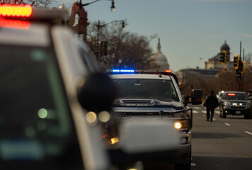 Police car, public safety in Washington DC.. Police car near Capitol. © Volodymyr