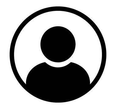 Account user profile icon within circular border representing digital membership and secure identification.