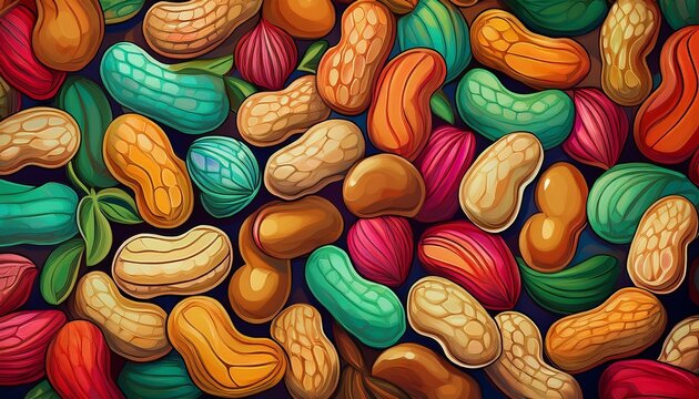 colorful peanuts patterned background