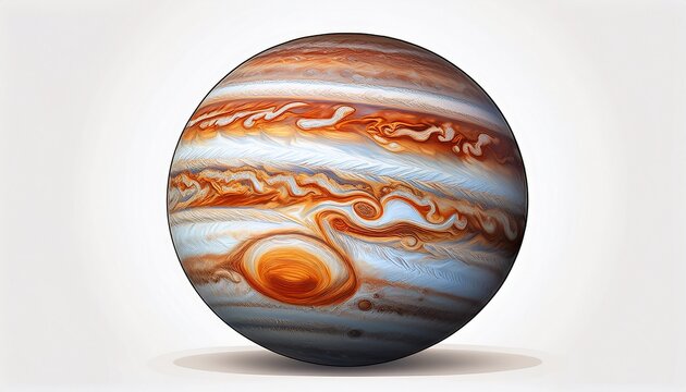 jupiter planet globe isolated on white or white background