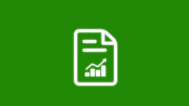 Business Document File Line Icon animation. Animated line art paper document icon representing legal contract file agreement and corporate paperwork icon.