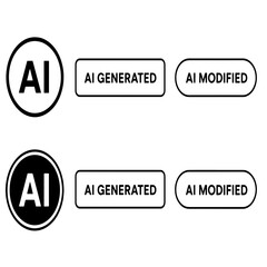 Fototapeta premium AI generated and modified label badge icon set
