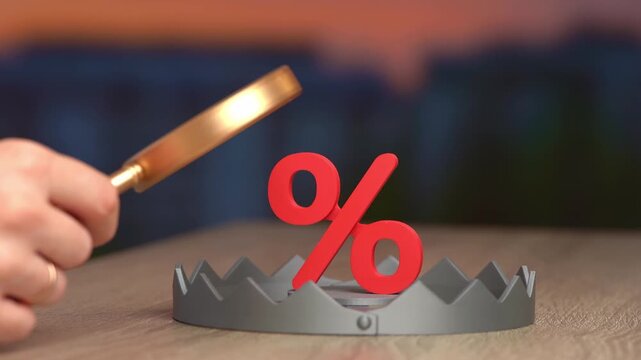 Interest is a trap. High interest rates and the risk of falling into debt. Credit pressure warning, loan affordability crisis, borrowing risks, financial stress, household debt growth