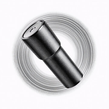 Hard Surface Pattern Race. An Abstract, Halftone Illustration Features A Speedy Object Isolated Against White Background Using Gradient Lines And Patterns