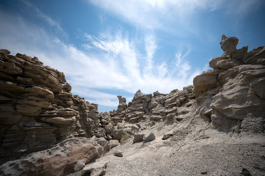 Fantasy Canyon wall of formations against the sky