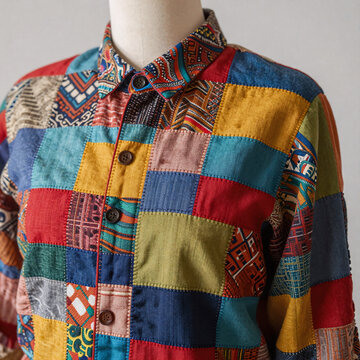 Sketch Pattern East. A Seamless Pattern Of Intricate Eastern-Style Fabric Patchwork
