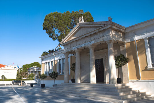 Paphos Town Hall building in Municipal Gardens, Cyprus