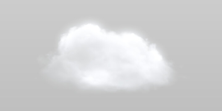 Bright white cloud with soft vapor layers and fluffy natural texture.