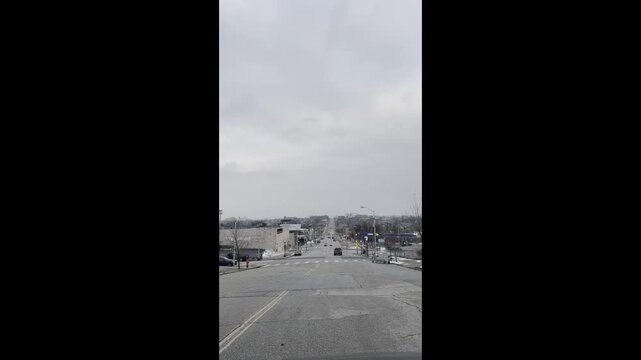 Long shot of intersection of North Ave and Gay St. in Baltimore City