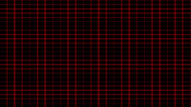 Red grid lines form a continuous and smooth pattern against a black background.