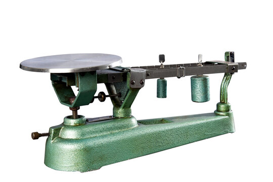 vintage cast-iron scale for weighing