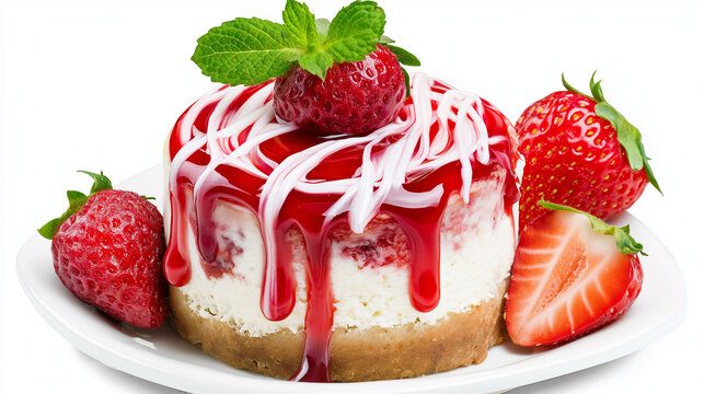 Mini Strawberry Cheesecake With Whipped Cream