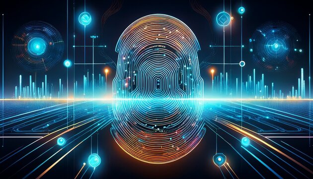 high tech biometric security scan
