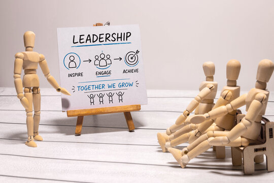 Leadership Inspire Engage Achieve - Team Growth and People Development Concept