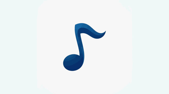 Vector music note icons and symbols. Includes quarter notes, eighth notes, and treble clef in black and blue variations. Clean flat, line art, and gradient designs. Perfect for music app, s