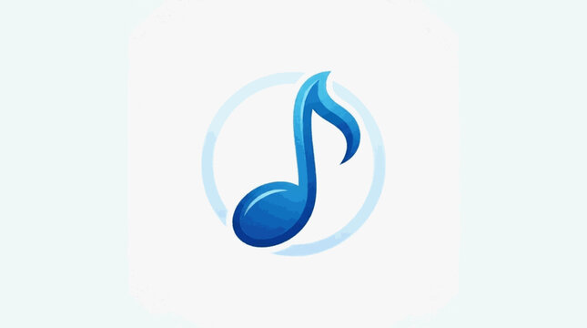 Vector music note icons and symbols. Includes quarter notes, eighth notes, and treble clef in black and blue variations. Clean flat, line art, and gradient designs. Perfect for music app, s