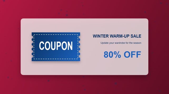 Winter warm up sale coupon with eighty percent off discount for seasonal fashion shopping