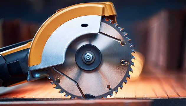 close up of a sharp circular saw blade