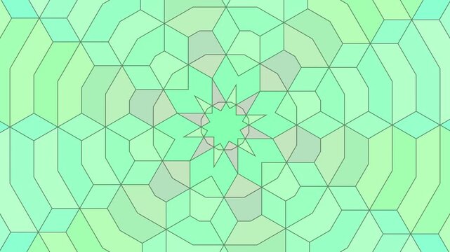 Abstract Geometric Kaleidoscope Pattern Animation Seamless Loop