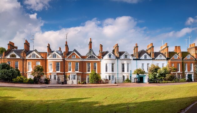 traditional town houses at belgravia district in london england