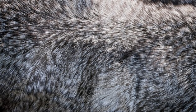 top view on grey wolf skin texture background for pattern overlay