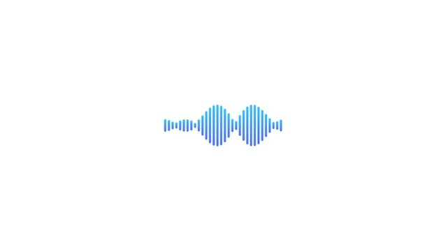 Blue and purple gradient audio waveform graphic