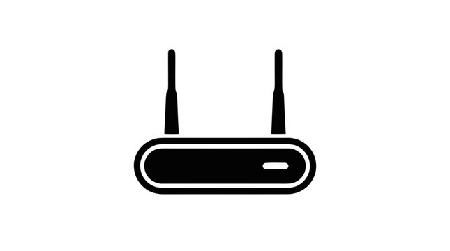 Vector illustration of wireless router icon on a transparent background